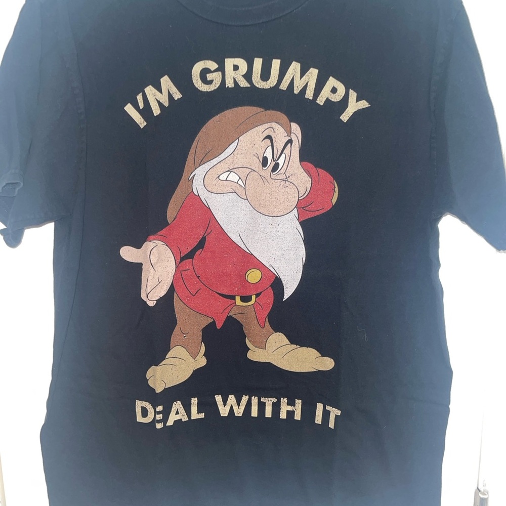 Disney Black Graphic Tee with White Logo